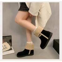 Botas de mujer de punta redonda de felpa,tacón alto,elegantes,invierno - details 14