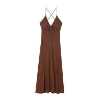 Vestido elegante y holgado estilo lencería 2025 con tirantes, decorado con cuentas, falda larga, novedad de verano, ropa de mujer. - details 2