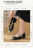 Tacones gruesos franceses de color a juego, pequeños y fragantes, solo zapatos de mujer, primavera y verano 2025, explosión Mary Jane, noche, brisa suave, tacones bajos. - details 13