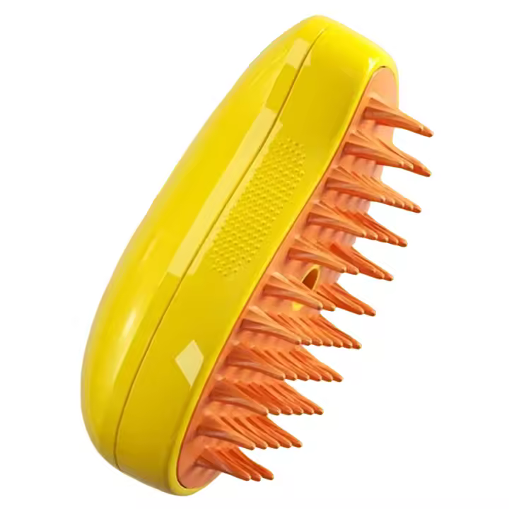Cepillo de vapor autolimpiante para gatos y perros, 3 en 1, con dispensador de champú, pelo largo y corto - 1