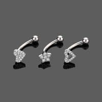 Piercing para el ombligo de titanio F136, 14 gramos, barra plana de circonita, Anillo para el ombligo, ceja brillante, joyería para el cuerpo - details 5