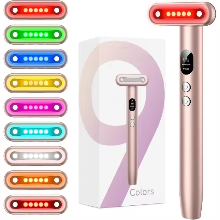Varilla de Terapia de Luz Roja Portátil Masajeador Facial para Mujeres - 1