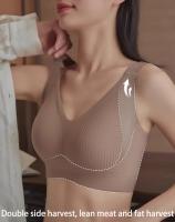 1/2 Unidades. Sujetadores sin costuras de talla grande para mujer, ropa de dormir suave sin aros de copa completa, sujetador de color sólido para mujer, lencería sexy push-up - details 20