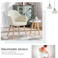 Estilo Vintage Juego de 1, Silla Cocina, Silla Nordica con Respaldo y Reposabrazos, Tela Pana, Estructura - details 0