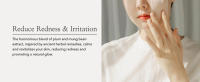 calms and revitalizes your skin, reducing redness and promoting a natural glow.