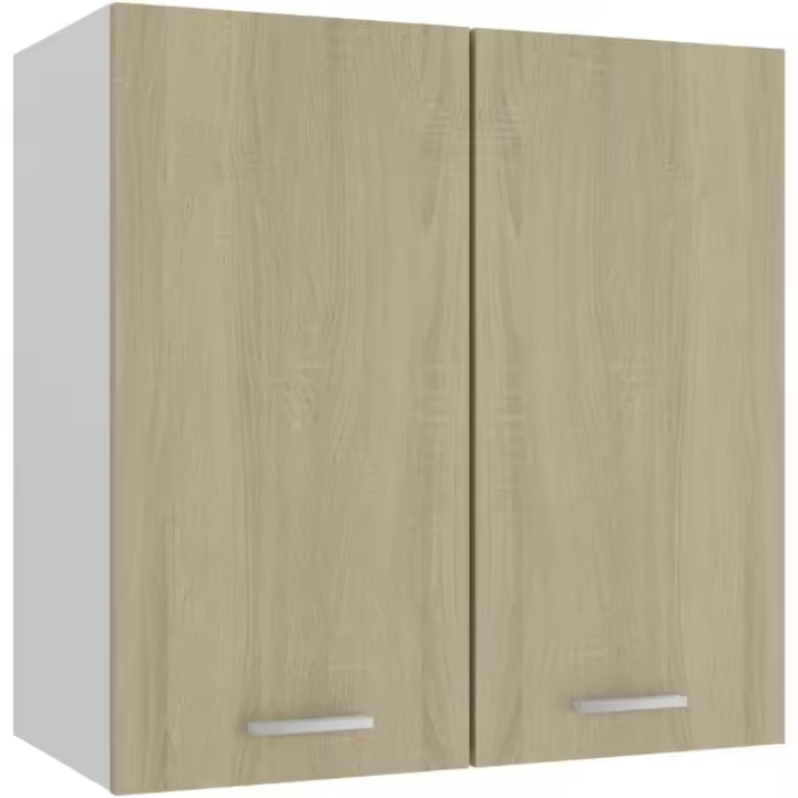 vidaXL Armario de Cocina Muebles Mobiliario Duradero Mesa de Trabajo Almacenamiento Cuencos Platos Ollas Alacena de Contrachapada Negro 80x31x60 cm - 1
