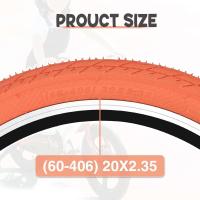 ZUKKA Reemplazo de neumático plegable para bicicleta de montaña BMX, 20 x 2,35 pulgadas con palanca (60-406) - details 5