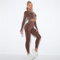 Conjunto de mallas de yoga sin costuras para mujer, ropa deportiva, para entrenamiento, gimnasio, ropa deportiva - details 10