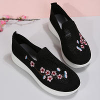 Zapatillas de deporte de malla transpirable para mujer, zapatos cómodos con flores, suaves y sólidos, a la moda, ligeros, 2022 - details 7