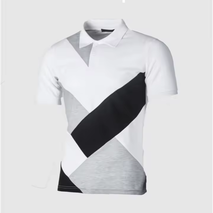 Polo deportivo ajustado con 3 botones para hombre - 1