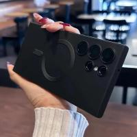 Funda de silicona suave de lujo con carga inalámbrica para Samsung Galaxy S22, S21, S23, S24, S25 Ultra Plus Fe, cubierta mate a prueba de golpes - details 3