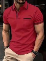 Camisa polo de verano 2025 con botones y bolsillo para hombre, deportiva. - details 5