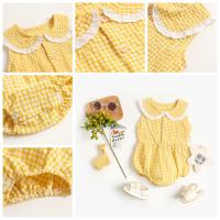-Body de Algodón para Bebé y Niña, Sin mangas, Ropa de Verano, Lindo A cuadros, Princesa, Color Dulce - details 8