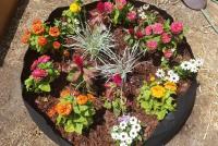 Cama de plantación elevada de tela, camas de jardín elevadas de tela redonda de 50 galones, contenedores de jardín de fieltro transpirable duradero para verduras, hierbas, plantas, jardinería al aire libre - details 1