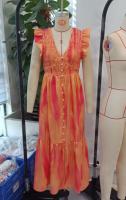 Vestidos bohemios hawaianos para mujer, vestido largo ahumado con botones, vestidos florales Y2k con volantes, vestido veraniego fluido para fiesta y vacaciones - details 0