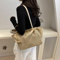 Nuevo bolso de paja tejido de verano, bolso de hombro de paja informal bohemio para mujer y niña - details 12