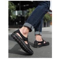 Sandalias de cuero para hombre, zapatos informales antideslizantes, cómodos, transpirables, para playa, talla grande 38-48 - details 13