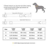 perro personalizado, conjunto correa, Collar cuero nailon perros, collares personalizados con etiqueta identificación mascotas, - details 1