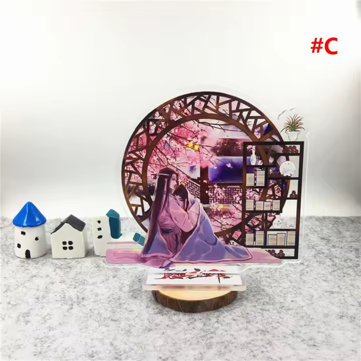 Tarjeta Lan WangJi gran maestro de demoníaco Wei Wuxian Mo Dao Zu Shi figura modelo placa acrílico soporte figura modelo Juguetes - 1