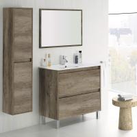 Columna de Baño Suspendida de 2 Puertas Mueble Lavabo de Modelo Dakota Acabado Nórdico - details 3