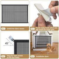 Valla Portátil para Mascotas con 4Pcs Gancho Malla Aislada Plegable y Transpirable para Seguridad de Perros Material de Nylon Hecho en China - details 5