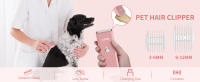 Cortapelos impermeable para el pelo del hogar para perros y gatos, eléctrico portátil, recargable por USB, herramientas de aseo para mascotas, afeitadora de poco ruido, recortadora inalámbrica para mascotas pequeñas y grandes - details 0