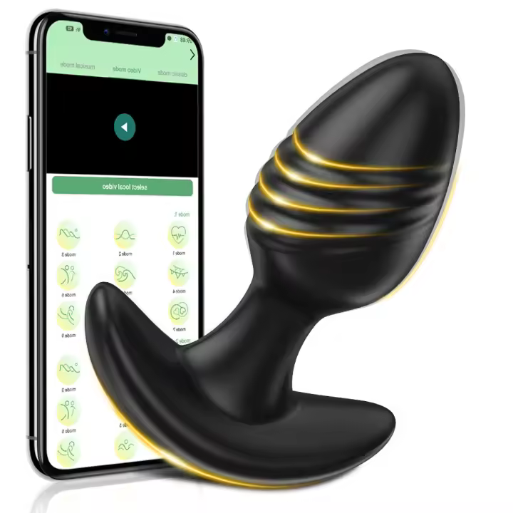 Vibrador Rotativo USB Recargable Control Inalámbrico de Aplicación Estimulador de Masaje Anal para Adultos Juguetes Sensuales para Parejas Salud y Diversión - 1