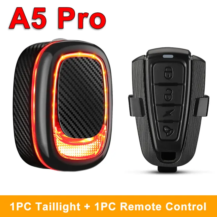 Alarma de Vibración para Bicicleta Sectyme Luz de Bicicleta Impermeable con Carga USB Sensor de Freno Antirrobo - 1