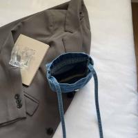 Bolso de lona vaquero informal Y2K, bolso Vintage de gran capacidad estilo callejero, bolso de compras, bolso cruzado sólido de Color sólido para mujeres y hombres - details 18