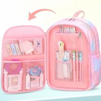 Mochila infantil de arcoíris con apertura lateral estilo refrigerador, bolso de hombro con apertura de puerta, bolso escolar para estudiantes de estilo coreano - details 5