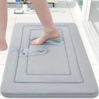 Alfombrilla absorbente para pies acolchada de color sólido para diferentes habitaciones, esponja espesa de franela, cuarto de ducha, alfombrilla antideslizante, alfombrilla de entrada - details 8