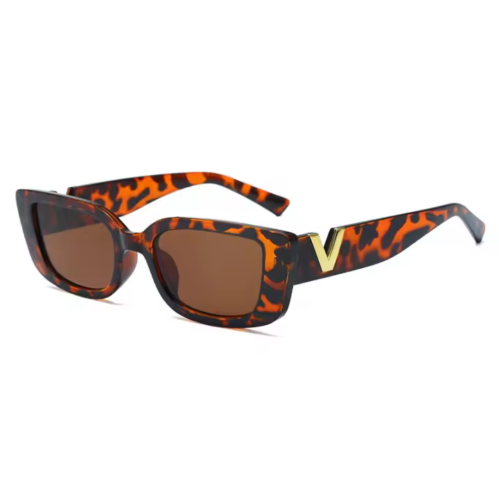 Gafas de Sol en Forma de V de Moda Montura Pequeña Diseño de Marcas para Mujeres Protección UV400 - 1