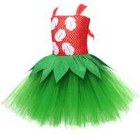 Vestido tutú para niñas de la isla hawaiana, disfraz de Lilo de dibujos animados, disfraz de cosplay elegante para niños, vestidos de princesa de fiesta Hula de playa con guirnalda de flores - details 8