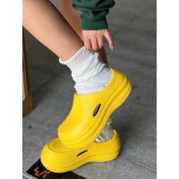 Sandalias de nube para mujer, zapatillas de punta cerrada gruesas para exteriores de medio verano con aumento de altura, zapatos tipo zueco de suela suave con - details 2