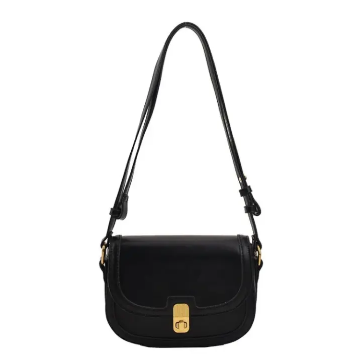 Bolso cruzado de cuero PU para mujer, bandolera de hombro con solapa femenina, de diseñador, Otoño, 2022 - 1