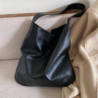 Bolso de hombro de cuero PU Vintage para mujer, bolso Hobo de gran capacidad, bolso de oficina, bolsos de compras simples informales, moda de invierno - details 2