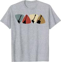 Vintage Guitar Pick Player Guitt bajista músico camiseta algodón diario cuatro estaciones hombres ropa Hombre estética - details 1