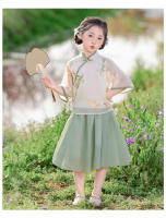 Hanfu para niños, joven maestro y Tang para niñas, novedad de verano 2025, reloj de estilo chino, disfraz de actuación, conjunto de dos piezas - details 7