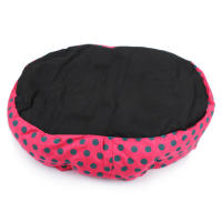Cama de Mascotas Suave con Estampado de Puntos Almohada Redonda para Gatos, Cachorros, Perros Pequeños Suministros Cálidos para Mascotas - details 0
