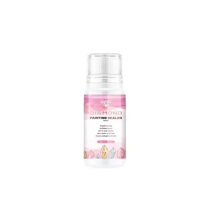 Sellador de pintura de diamante, pegamento transparente anticaída, brillo mejorado, bricolaje, 120ML - 1