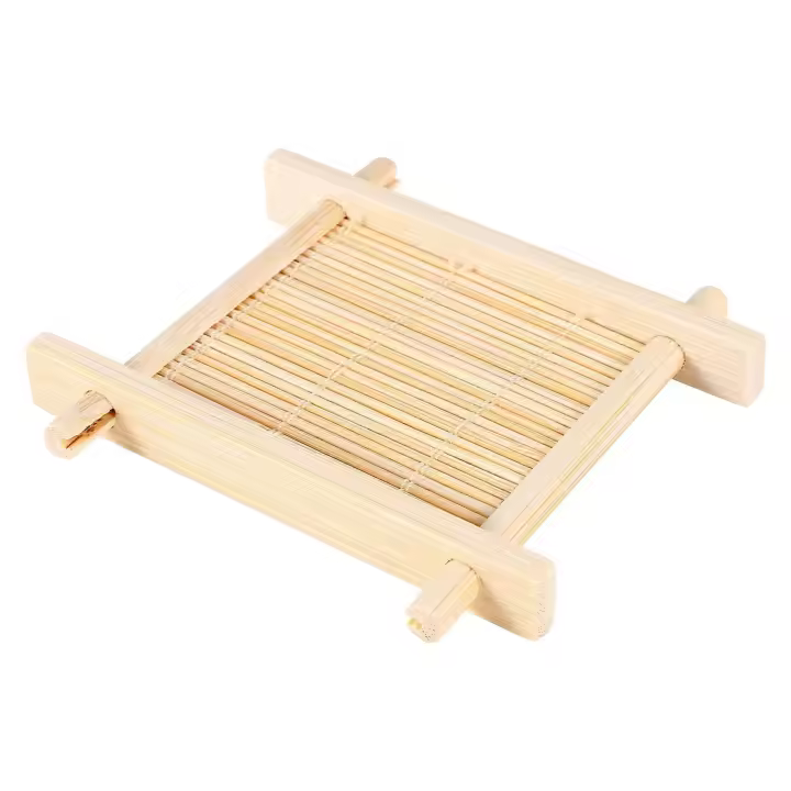 Juego de 10 Posavasos de Bambú Ideal para Taza de Café y Té Perfecto para Mesa de Té Kungfu - 1