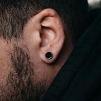 Pendientes de botón de acero de titanio estilo punk - details 4