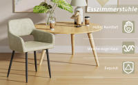 Rcynview  Elegante Juego de Sillas de Comedor  2 Unidades Comodas y Suaves - details 3
