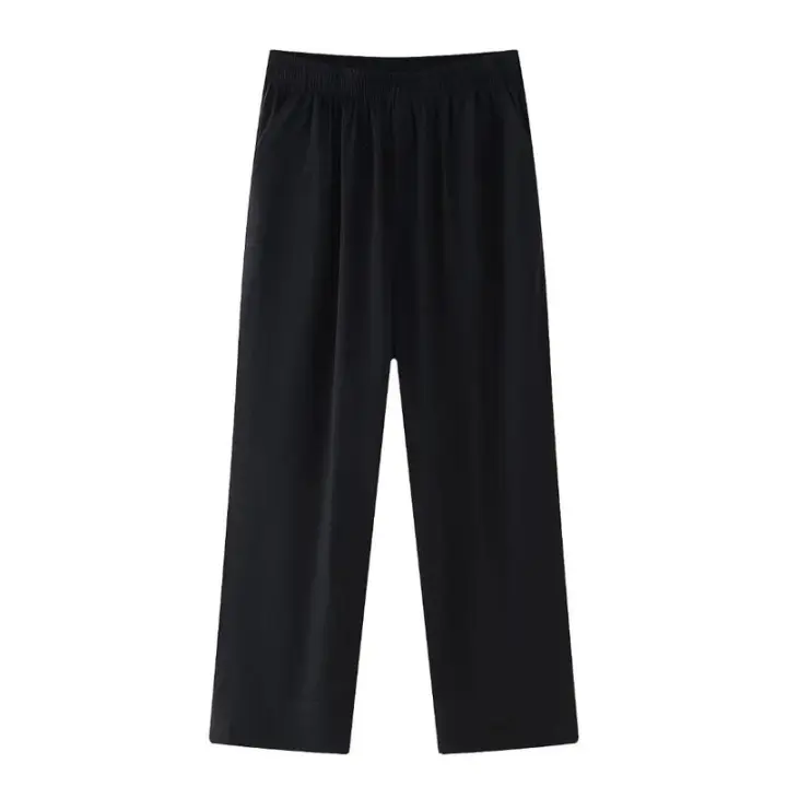 Conjunto de Moda para Mujer OUWU Abrigos Sueltos con Cordones y Pantalones Vintage de Cintura Alta Elástico - 1