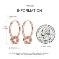 Pendientes de aro circulares de Plata de Ley 925 de Color dorado, pendientes dorados aptos para dijes originales, joyería fina Diy para mujeres a la moda - details 14