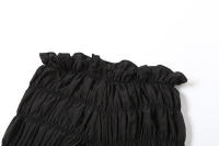 BUNO-Chándal de verano para mujer, Tops cortos deportivos informales sexis sin mangas + Leggings fruncidos de cintura alta, ropa de calle firme a juego - details 18