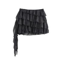 BUNO-Minifalda asimétrica para Mujer, diseño con volantes, cintura media, cremallera lateral, faldas femeninas de moda para Mujer - details 2