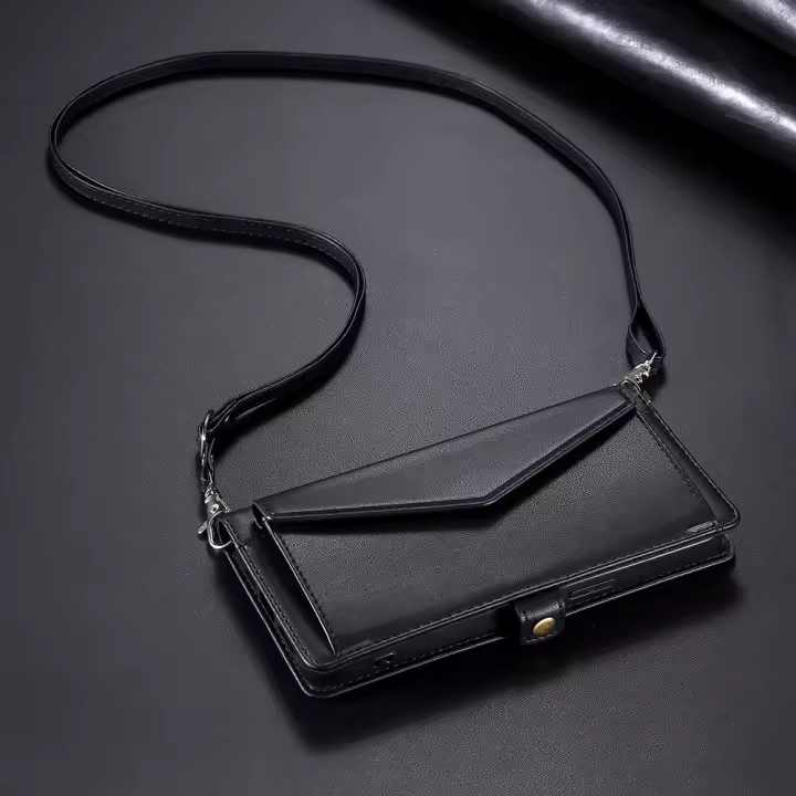 Funda tipo billetera de cuero con cremallera para Samsung, A06 bolso cruzado para Samsung, A13, A14, A15, A16, A23, A24, A25, A33, A34, A35, A53, A54, A55, M55, M13 - 1