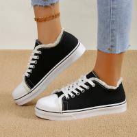 Zapatillas de lona vulcanizadas para mujer, zapatos planos de corte bajo con cordones, color blanco roto, primavera y otoño - details 2