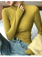 Elegante Suéter de Medio Cuello de Punto para Mujer 2025 Moda Coreana Tops de Punto con Mangas Largas - details 17
